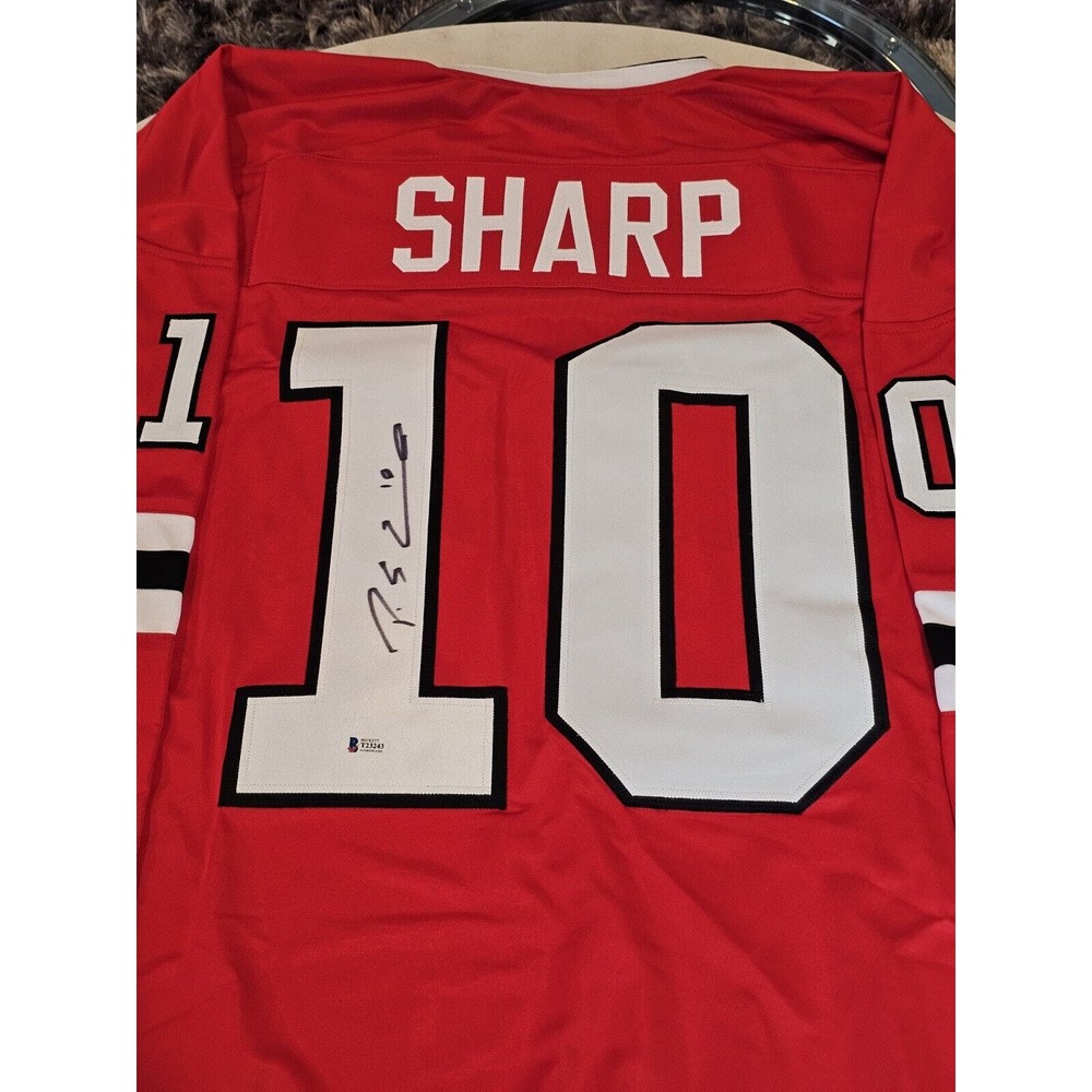 Patrick Sharp Autographed/Signed Jersey Beckett S… - image 1